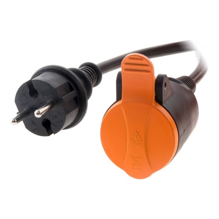 Rallonge Extérieure étanche Double Tête Chacon - 10m, 3x1.5mm², IP44, 3680W Max