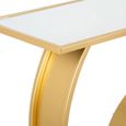 Meuble console, table console en métal doré avec miroir - longueur 120 x Profondeur 33 x Hauteur 80 cm-1