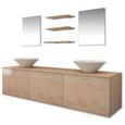 🐳2937 8 pièces de mobilier de salle de bain et lavabo SALLE DE BAIN COMPLETE Style Contemporain scandinave - Ensemble de meubles de-1