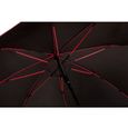 BiggBrella Parapluie Noir Bande Rose, Coupe-Vent, Taille 60 cm, 8 Panneaux, Poignée en Caoutchouc, Impérmeable, Semi-Automatique-1