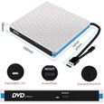 Graveur et lecteur de CD-DVD externes FANTEC - USB 3.0 & Type C - Blanc-1