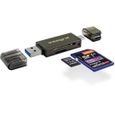 Lecteur de carte mémoire INTEGRAL - Compatible avec MicroSD, SD - USB-C et USB 3.0 - 180MB/s en lecture-1