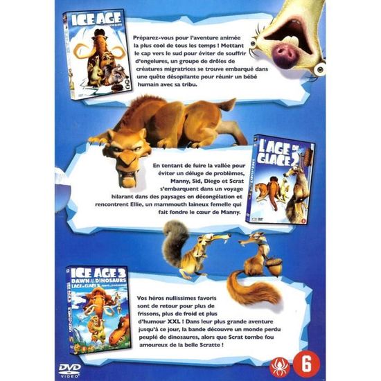 Coffret 3 Dvd L Age De Glace 1 2 Et 3 Cdiscount Dvd