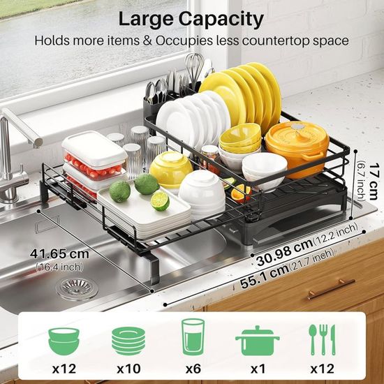 Égouttoir à Vaisselle Cuisine En Acier Carbone Épais - Leroy Merlin