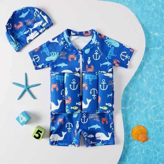 Allence Maillot De Bain Flottant Bébé Enfant – Une Pièce Avec Flotteurs Amovibles Ajustables, Protection Solaire, Motif Dinosaure Fun Pour Apprentissage Natation Garçons Filles