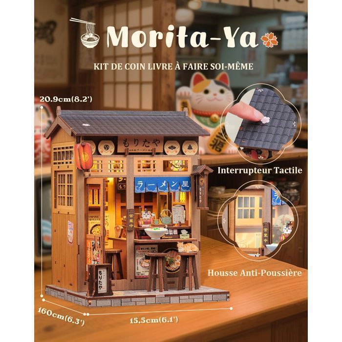 KaayeeWood DIY Book Nook Kit,204 PCS 3D Holzpuzzle Miniatur Booknook Bücherregal Dekor mit LED Lampe,Bastelset Erwachsene,DIY Puppenhaus Holz Haus Kit(Astronomiemuseum KaayeeWood DIY Book Nook Kit,204 PCS 3D Holzpuzzle Miniatur Booknook Bücherregal Dekor mit LED Lampe,Bastelset Erwachsene,DIY Puppenhaus Holz Haus Kit(Astronomiemuseum