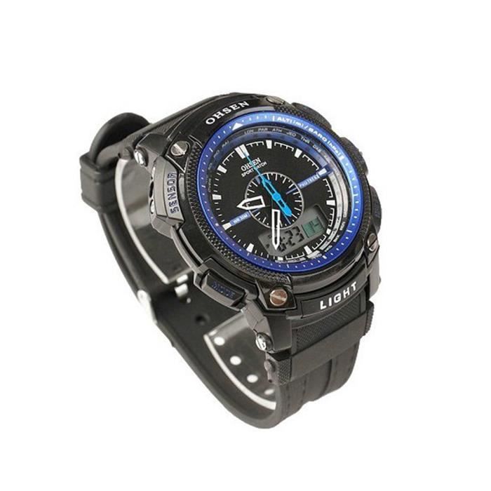 Dual Time Sport num rique poignet Quartz de Ohsen AD1209 tanches