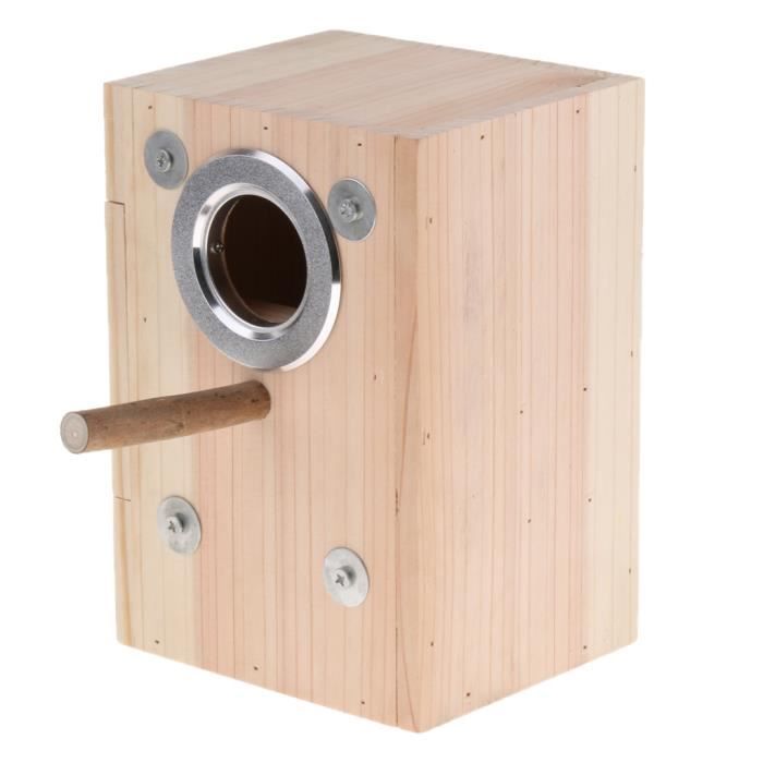 Grande Nichoir En Bois Pour Perruche, Canari & Petits Oiseaux - Maison D'Élevage Volière Naturelle
