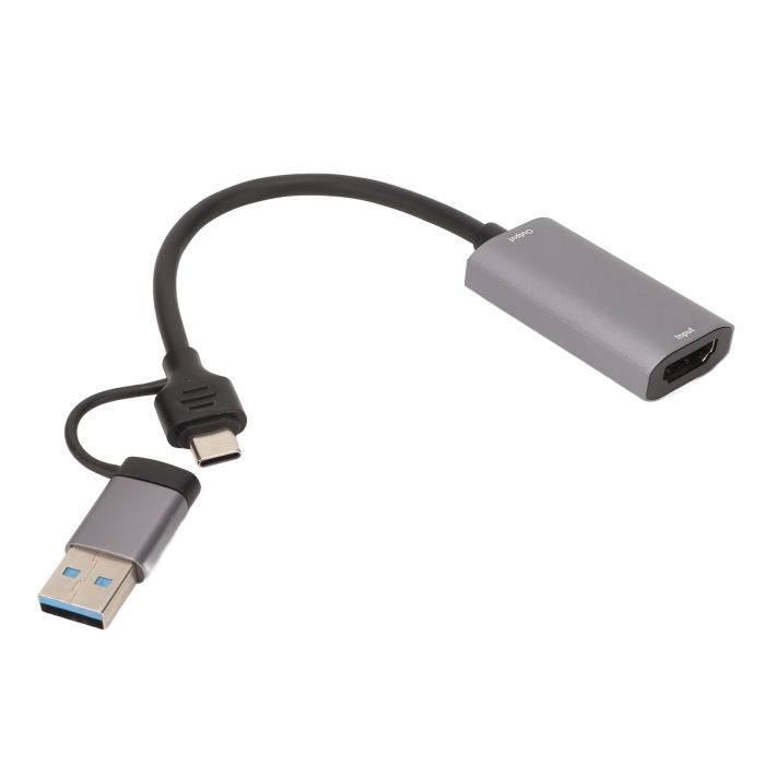 HURRISE Carte d'acquisition vidéo 4K HD - Adaptateur d'acquisition vidéo de  l'interface multimédia femelle à l'USB Type C pour PS5