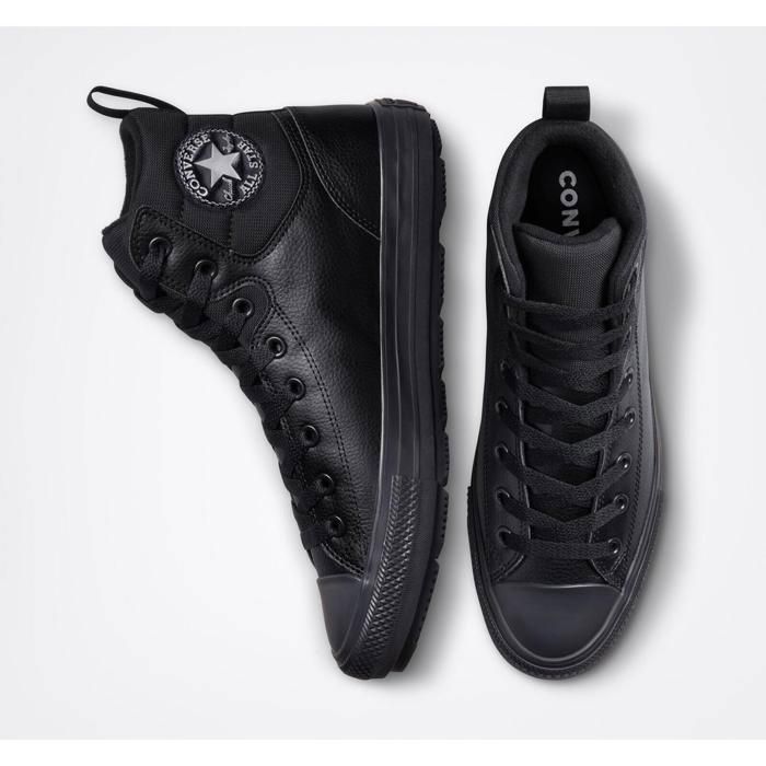 Baskets Noires Homme Converse Berkshire CONVERSE Chaussures montantes Semelle synthetique Tige cuir Black Cdiscount Chaussures
