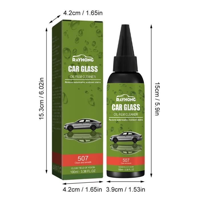 Nettoyant Vitres Auto Audasi 3x120ml - Élimine Film Huileux - Améliore Visibilité Pluie/Nuit - Facile à Utiliser