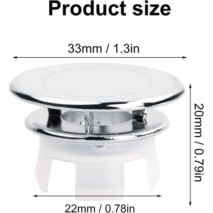 Couvercle De Trop-plein D'évier Rond, Garniture De Trou De Robinet De Lavabo, Anneau De Débordement De Lavabo Creux Pour Cuisine Salle De Bains