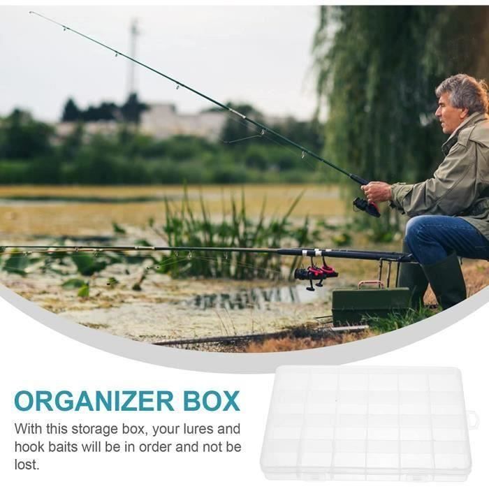 Tigofly Lot De 2 Boîtes De Rangement Plastique 10 Compartiments Pour Pêche à La Mouche - 132x58x20 Mm