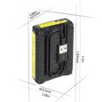 2pcs 3.7V 1600mAh AHDBT-201-301 Batterie + Chargeur USB double pour GoPro Hero 3 3+-noir-2