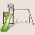 SOULET - Aire de jeux pour enfant 2 tours avec portique et bac à  sable - FUNNY Swing 150 sans optionEn Bois -Pour Particulier-2