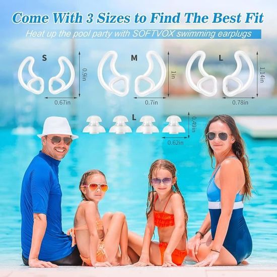 Bouchons Oreille Natation EAR DEFENDER - Anti-Eau Et Bacteries - Adulte