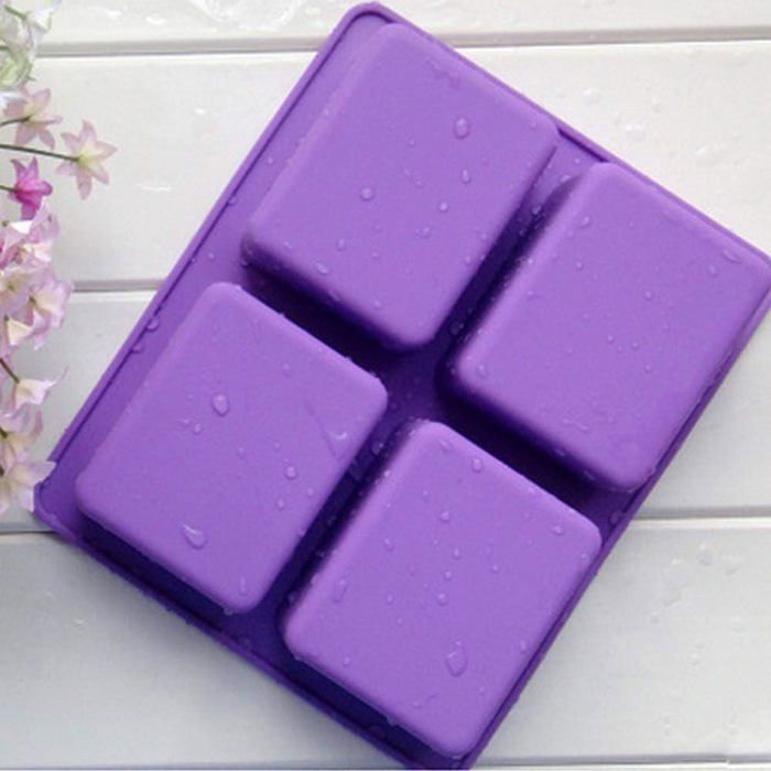 Lot De 4 Moules à Savon Silicone Fleur 3D – Idéal Savon Artisanal, Chocolat, Bougies & Glaçons