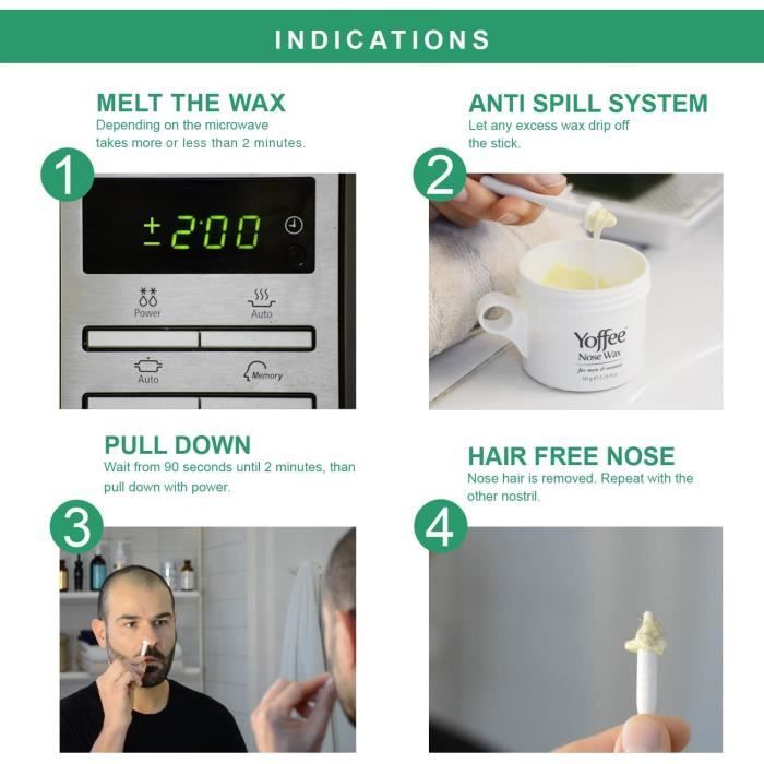 Nose Wax Kit Original Cire Épilation Nez Homme Cire d’Abeille Bio