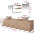 🐳2937 8 pièces de mobilier de salle de bain et lavabo SALLE DE BAIN COMPLETE Style Contemporain scandinave - Ensemble de meubles de-3