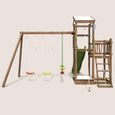 SOULET - Aire de jeux pour enfant 2 tours avec portique et bac à  sable - FUNNY Swing 150 sans optionEn Bois -Pour Particulier-3