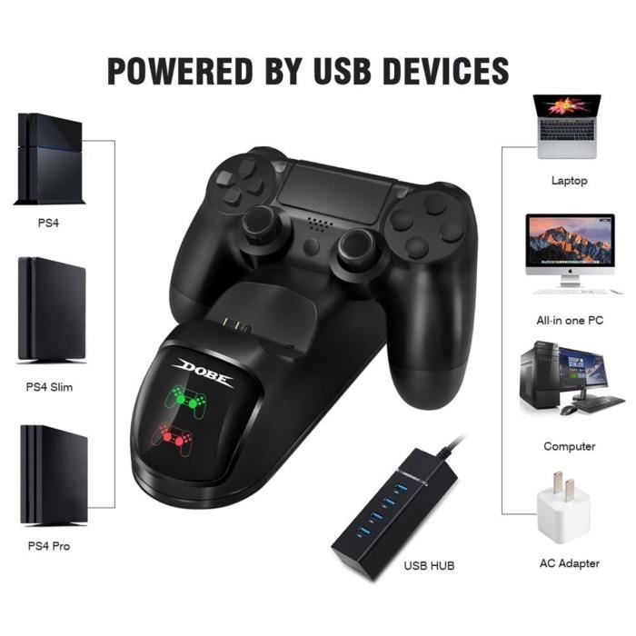 Otvo Cable de charge USB pour Manette PS4 Playstation 4 Slim & Pro 2 Câble  de données à prix pas cher