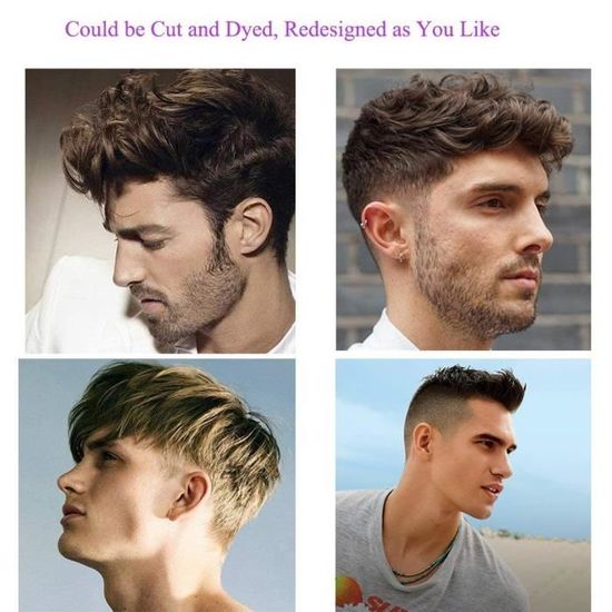 Toupée Complément Capillaire Closure Homme 100% Cheveux Humains Naturels 50G [Mono Hand-Tied Base: 6 Toupée Complément Capillaire Closure Homme 100% Cheveux Humains Naturels 50G [Mono Hand-Tied Base: 6
