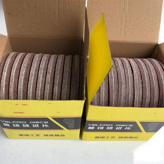 Lot De 160 Feuilles De Papier De Verre Rondes 125 Mm (5 Pouces) – 8 Trous – Grains Variés