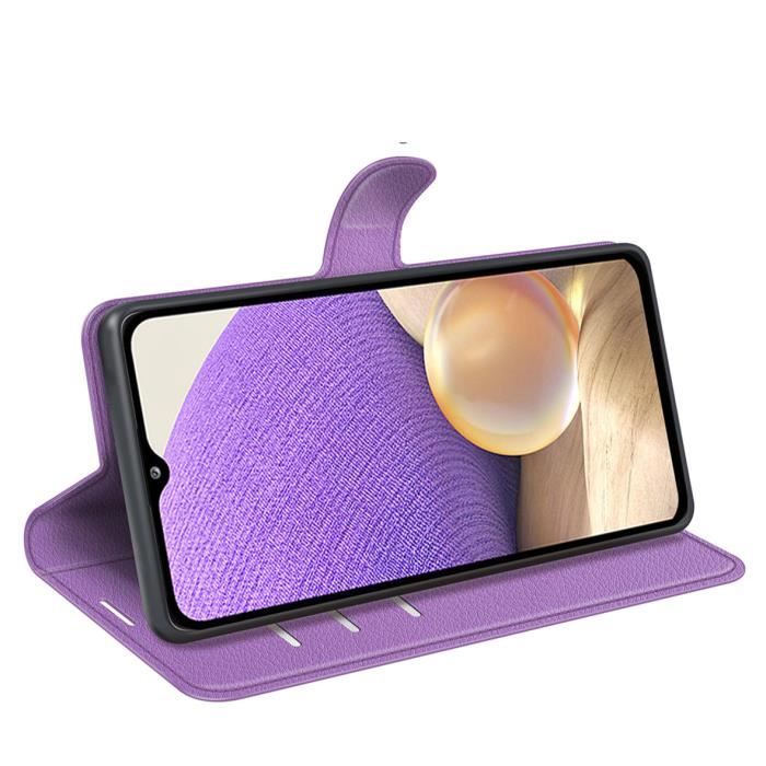 Verre trempé+Etui pour Samsung Galaxy A25 5G, Fentes Cartes Housse Antichoc  Cuir PU Vintage Portefeuille Etui -Fleurs violettes BHH - Cdiscount  Téléphonie
