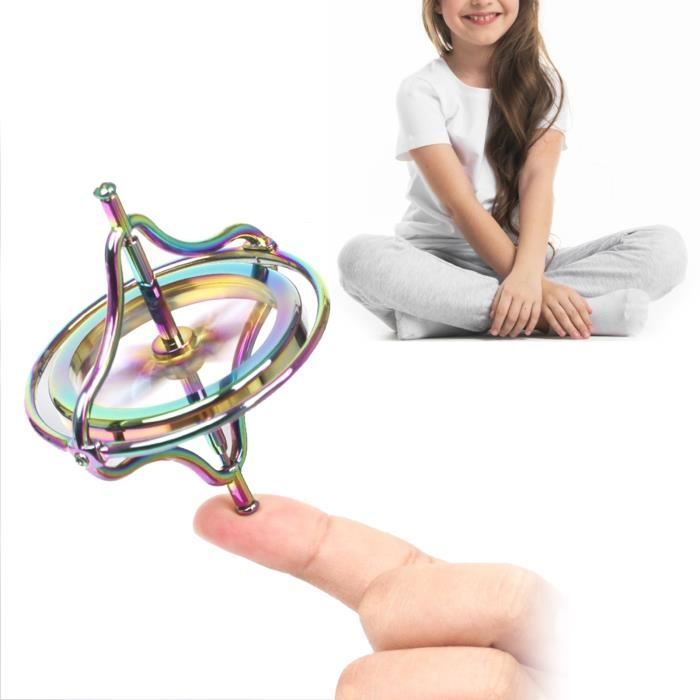 Yiluren Jouet d'équilibre gyroscope anti-gravité en métal (coloré Yiluren Jouet d'équilibre gyroscope anti-gravité en métal (coloré