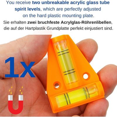 Niveau à Bulle Magnétique En T - Mini Et Incassable - Pour Caravane, Camping-Car, Bricolage