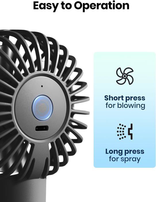 Ventilateur brumisateur eau 75w télécommande