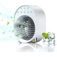 Mini climatiseur portable - Belle commode - Refroidissement par évaporation - Ventilateur silencieux - Rechargeable USB