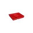 Boites corbeilles et paniers - Range couverts rouge - 5 compartiments- Plastique 4,5 cm Rouge-0