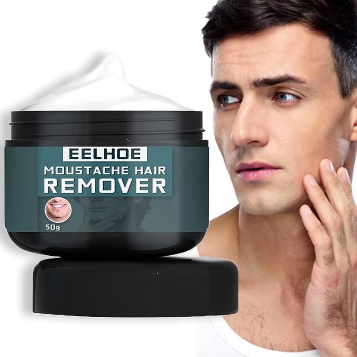 Organic Body Hair Removal Mask , Men Facial Beard Hair Removal Cream