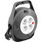 Enrouleur ménager éléctrique ZENITECH 10m - 4 prises - câble HO5VVF - 3G1,5 mm²