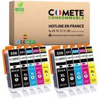 550XL 551XL - Pack 10 Cartouches d'encre Compatibles Canon PGI-550 CLI-551 XL - Cartouche canon 550 551 - COMETE CONSOMMABLE