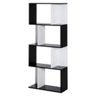 HOMCOM - étagère de rangement - Panneau de particules classe E1 - 60x24x148cm - Noir, Blanc