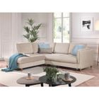 LISA DESIGN Brooke - canapé d'angle gauche - convertible - 5 places - en velours - Beige