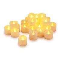Oria Bougies à LED, Lot de 24 Bougies sans Flamme, Lumières de Fête, Bougie Electronique Réaliste de Alimenté par Batterie pour la