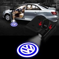 Zacharia 2pcs Logo de voiture LED Welcome Light Laser Projecteur Lampe de projecteur de Volkswagen Polo Golf 3 4 5 6 7 B4 B5 B6 B7 B