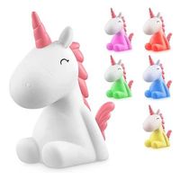Atlanti Veilleuse Licorne Sweet Ponies, Lampe LED Rechargeable pour Enfant et Bébé, Chevet Rose
