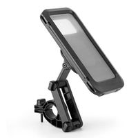 Support téléphone étanche pour vélo / moto / scooter orientable à 360° Noir   