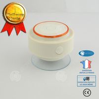 INN® Etanche sans fil Bluetooth Enceintes douche Musique aspiration Haut-parleur sans fil- blanc et orange
