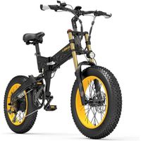 LANKELEISI X3000PLUS Vélo électrique  — moteur 1000 W — batterie 17,5 — suspension complète — gros pneus 20*4 — pliable — gris