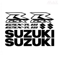 8 stickers SUZUKI – NOIR – sticker GSX-R GSX R 600 SRAD RR - SUZ403