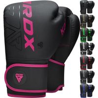 Gants de boxe RDX, gants de combat pour kickboxing, gants muay thai pour mma, gants de boxe en cuir, gants de boxe adulte, rose