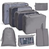 Organiseurs de Bagage pour Voyage, Packing Cubes 8 pièces, sacs à vêtements, sacs à chaussures, sacs de rangement pour cosmétiques