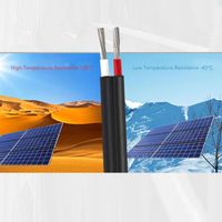 JIA Câble solaire photovoltaïque Fil de cuivre étamé Câble solaire photovoltaïque 6mm²50m (extra lourd)