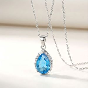 Collier Argent 925 Rhodié Style Amérindien Avec Turquoise Et Plume - 28x10mm - Neuf Avec étiquettes