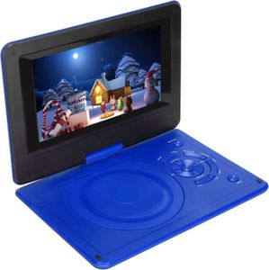 LECTEUR DVD PORTABLE Bleu Lecteur DVD Portable, écran LCD Pivotant de 8